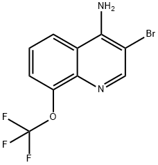 4-Amino-3-bromo-8-trifluoromethoxyquinoline 结构式