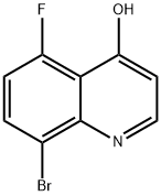8-bromo-5-fluoroquinolin-4-ol 结构式