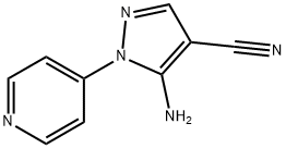 5-氨基-1-(4-吡啶基)-1H-吡唑-4-甲腈 结构式