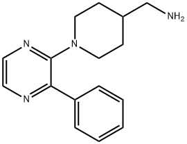 (1-(3-phenylpyrazin-2-yl)piperidin-4-yl)methanamine 结构式