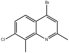 4-BROMO-7-CHLORO-2,8-DIMETHYLQUINOLINE 结构式