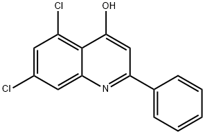 5,7-DICHLORO-2-PHENYL-4-QUINOLINOL 结构式