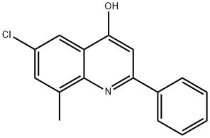 6-氯-8-甲基-2-苯基-4-喹啉醇 结构式