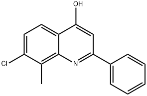 7-氯-8-甲基-2-苯基-4-喹啉醇 结构式