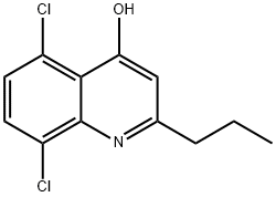 5,8-DICHLORO-2-PROPYL-4-QUINOLINOL 结构式
