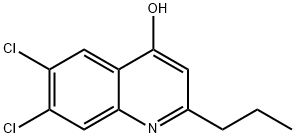 6,7-DICHLORO-2-PROPYL-4-QUINOLINOL 结构式