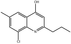 8-氯-6-甲基-2-丙基-4-喹啉醇 结构式