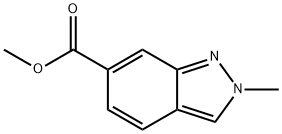 METHYL 2-METHYLINDAZOLE-6-CARBOXYLATE 结构式