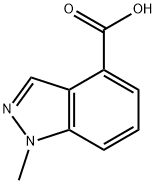 1-甲基-1H-吲唑-4-羧酸 结构式