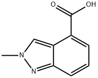 2-甲基-2H-吲唑-4-羧酸 结构式