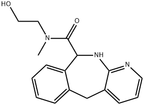 10,11-二氢-N-(2-羟基乙基)-N-甲基-5H-吡啶并[2,3-C][2]苯并氮杂卓-10-甲酰胺 结构式