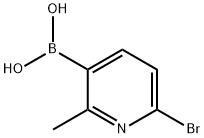 6-溴-2-甲基吡啶-3-硼酸 结构式