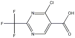 4-chloro-2-(trifluoromethyl)pyrimidine-5-carboxylic acid 结构式