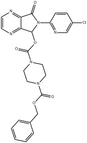 1-Benzyl 4-[6-(5-Chloropyridin-2-yl)-7-oxo-6,7-dihydro-5H-pyrrolo[3,4-b]pyrazin-5-yl]piperazine-1,4-dicarboxylate 结构式