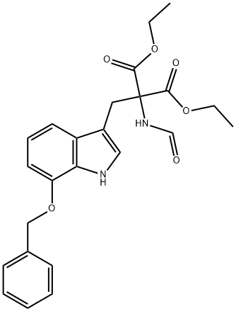 (7Benzyloxy-indolymethyl)formamido-malonic Diethyl Ester 结构式