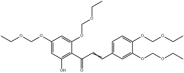 3-[3,4-Bis(ethoxymethoxy)phenyl]-1-[2-hydroxy-4,6-bis(ethoxymethoxy)phenyl]-2-propen-1-one 结构式