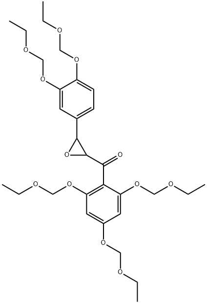 [3-[3,4-Bis(ethoxymethoxy)phenyl]oxiranyl][2,4,6-tris(ethoxymethoxy)phenyl]methanone 结构式