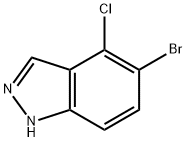 5-溴-4-氯-1H-吲唑 结构式