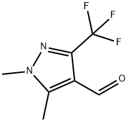 1,5-二甲基-3-(三氟甲基)-1H-吡唑-4-甲醛 结构式