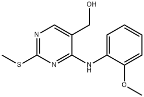 2-(Methylthio)-4-[(2-methoxyphenyl)amino]-5-Pyrimidinemethanol 结构式