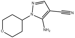 5-氨基-1-(四氢-吡喃-4-基)-1H-吡唑-4-甲腈 结构式