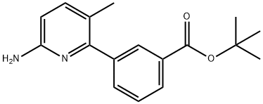 3-(6-氨基-3-甲基吡啶-2-基)苯甲酸叔丁酯 结构式