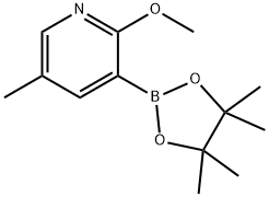 2-甲氧基-5-甲基吡啶-3-硼酸频哪醇酯 结构式