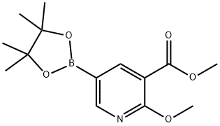 2-METHOXY-3-(CARBOMETHOXY)PYRIDINE-5-BORONIC ACID, PINACOL ESTER 结构式
