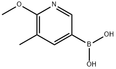 (6-甲氧基-5-甲基吡啶-3-基)硼酸 结构式