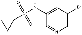 N-(5-溴吡啶-3-基)环丙磺酰胺 结构式