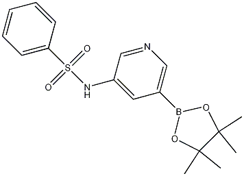 3-苯基磺酰胺基吡啶-5-硼酸频哪醇酯 结构式