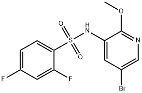 N-(5-溴-2-甲氧基吡啶-3-基)-2,4-二氟苯磺酰胺 结构式