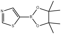5-(4,4,5,5-四甲基-1,3,2-二噁硼烷-2-基)噻唑 结构式