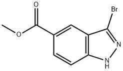 3-溴-1H-吲唑-5-甲酸甲酯 结构式