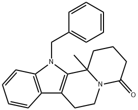 12-BENZYL-12B-METHYL-1,2,3,6,7,12B-HEXAHYDROINDOLO[2,3-A]QUINOLIZIN-4(12H)-ONE 结构式
