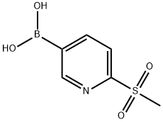 2-(METHYLSULFONYL)PYRIDINE-5-BORONIC ACID 结构式