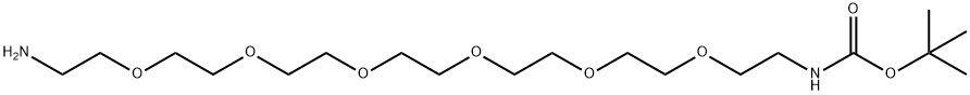 22-氨基-5,8,11,14,17,20-六氧杂-2-氮杂二十二酸 1,1-二甲基乙酯 结构式
