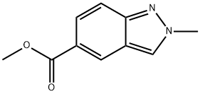 2-甲基-2H-吲唑-5-羧酸甲酯 结构式