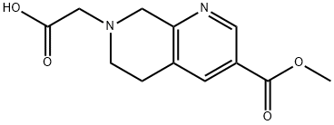 7-叔丁基 3-甲基 5,6-二氢-1,7-萘啶-3,7(8H)-二甲酯 结构式