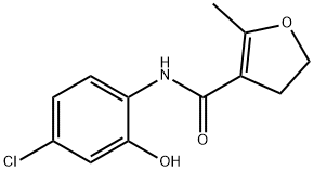 4,5-Dihydro-N-(4-Chloro-2-hydroxyphenyl)-2-methyl-3-furancarboxamide 结构式