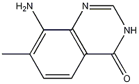 8-氨基-7-甲基-4(3H)-喹唑啉酮 结构式