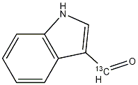 Indole-3-carboxaldehyde-13C 结构式