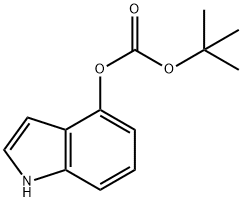 1H-吲哚-4-基碳酸叔丁酯 结构式
