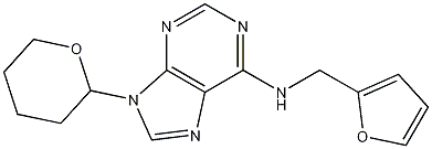N-糠基-9-四氢吡喃-2-基-9H-嘌呤-6-胺 结构式