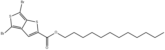 4,6-二溴噻吩并[3,4-B]噻吩-2-甲酸十二烷基酯 结构式