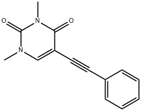 1,3-Dimethyl-5-(2-phenylethynyl)-2,4(1H,3H)-pyrimidinedione 结构式