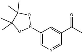 3-乙酰吡啶-5-硼酸,频哪酯 结构式