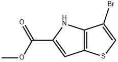 3-溴-4H-噻吩并[3,2-B]吡咯-5-羧酸甲酯 结构式