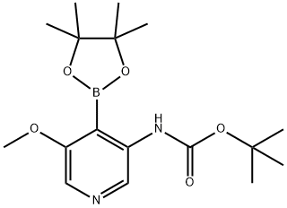 TERT-BUTYL 5-METHOXY-4-(4,4,5,5-TETRAMETHYL-1,3,2-DIOXABOROLAN-2-YL)PYRIDIN-3-YLCARBAMATE 结构式