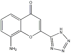 8-氨基-4-酮-2-四氮唑-5-基-4H-1-苯并吡难盐酸盐 结构式